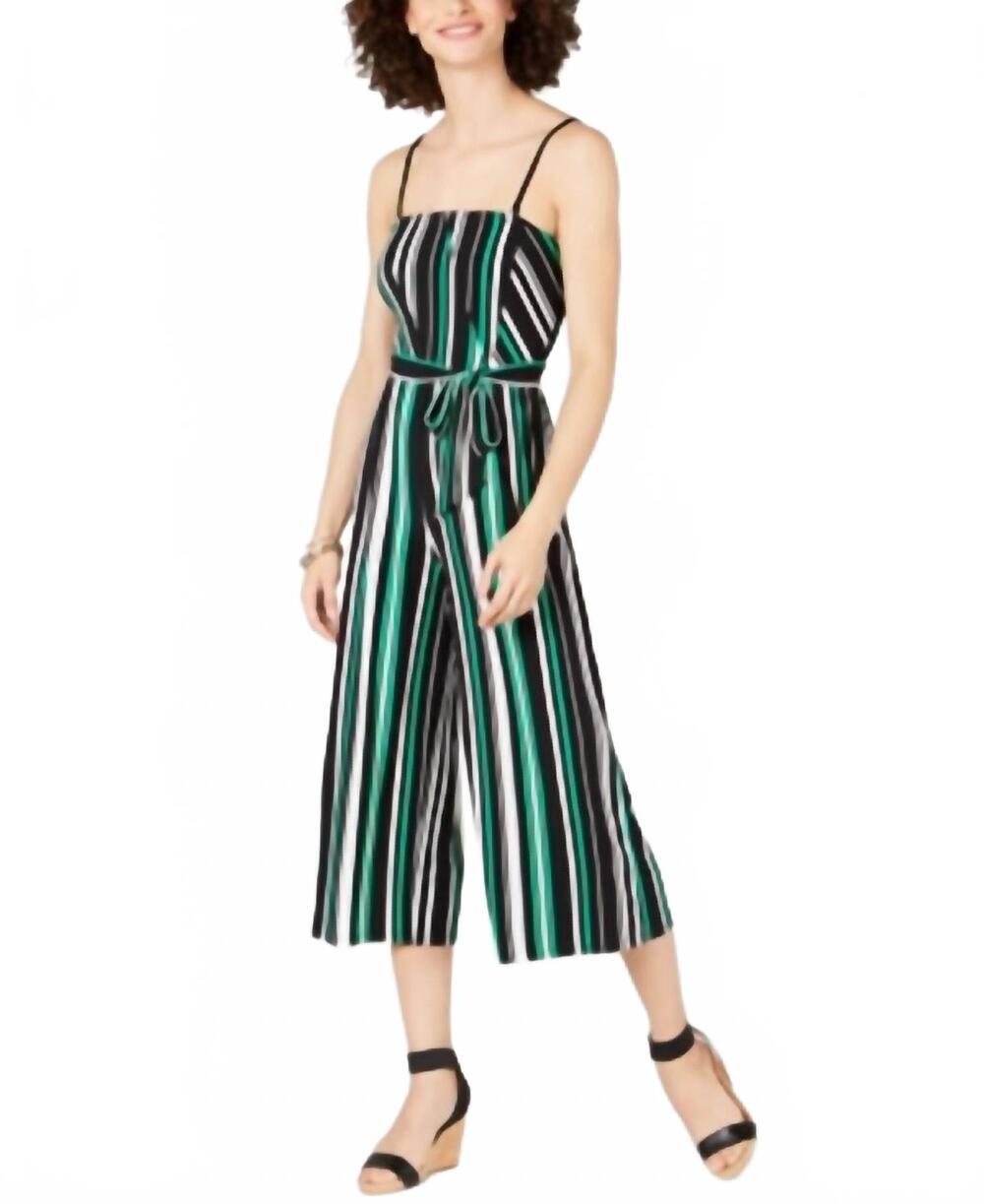 NEW I.N.C. INTERNATIONAL CONCEPTS corset top jumpsuit - petite in middle stripe